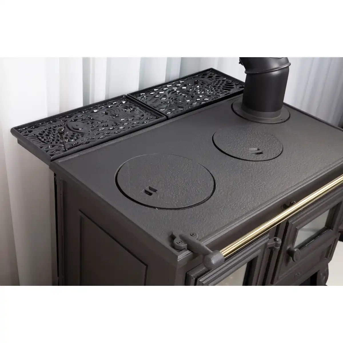 Bild 2 von GLOBEFIRE Holzherd »Titan«, schwarz, Gusseisen, 7 kW, Dauerbrand geeignet