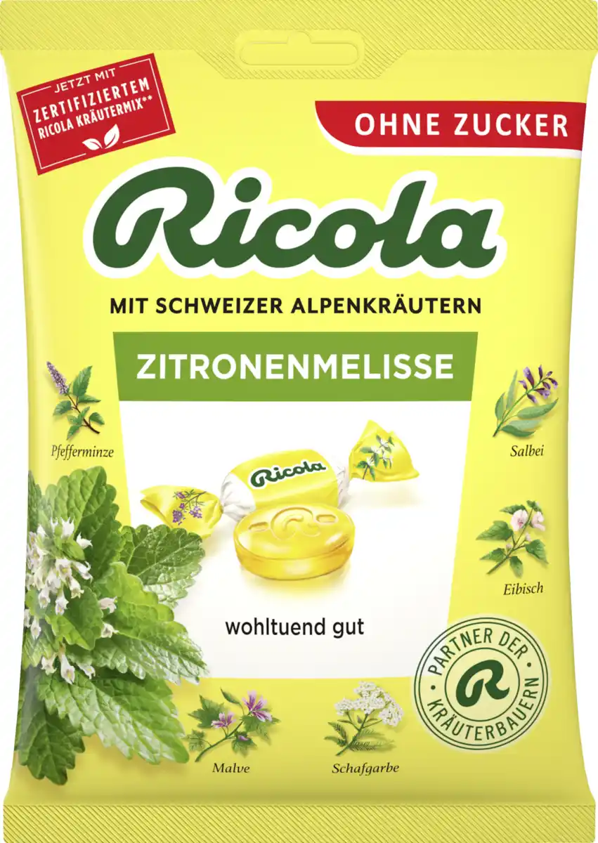 Bild 1 von Ricola Zitronenmelisse Hustenbonbons (20 Bonbons), 75 g