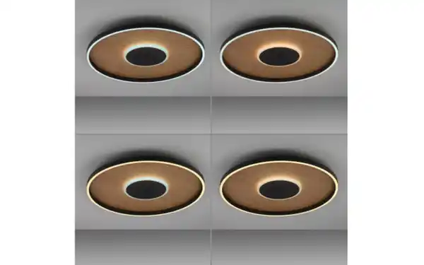 Bild 3 von LED-Deckenleuchte Mondo Famera, holz/schwarz, inkl. CCT und Fernbedienung