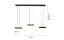 Bild 2 von LED-Pendelleuchte Mondo Famera, holz/schwarz, 3-flammig, inkl. CCT und Fernbedienung