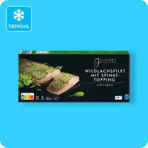 GOURMET FINEST CUISINE Wildlachsfilet mit Topping, Mit Spinat-Topping oder mit Gemüse-Topping