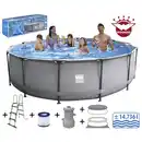 Bild 1 von HAPPY PEOPLE Rundpool, grau, ØxH: 457 x 106 cm