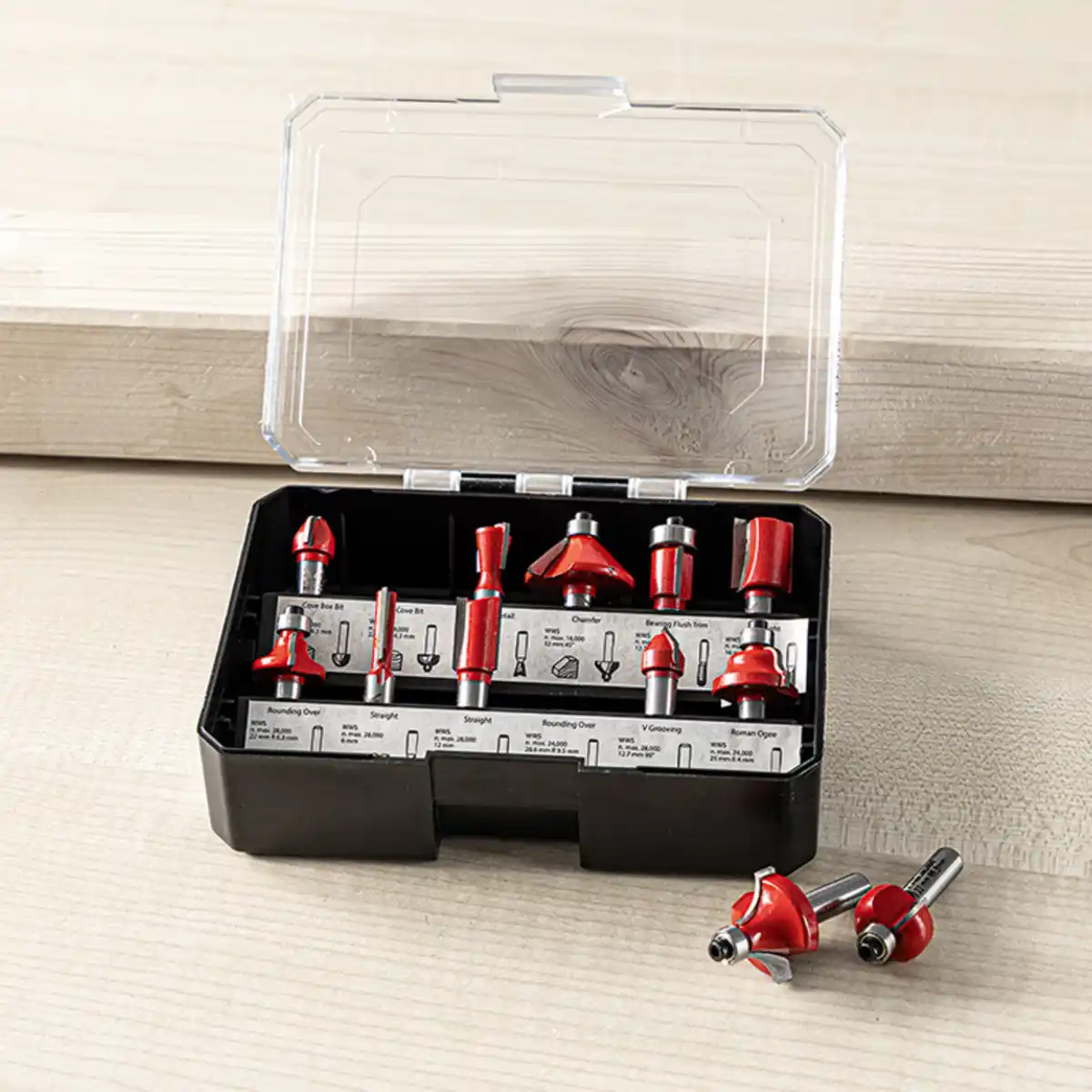 Bild 1 von Kraft Werkzeuge Fräsbit-Set 12-tlg.