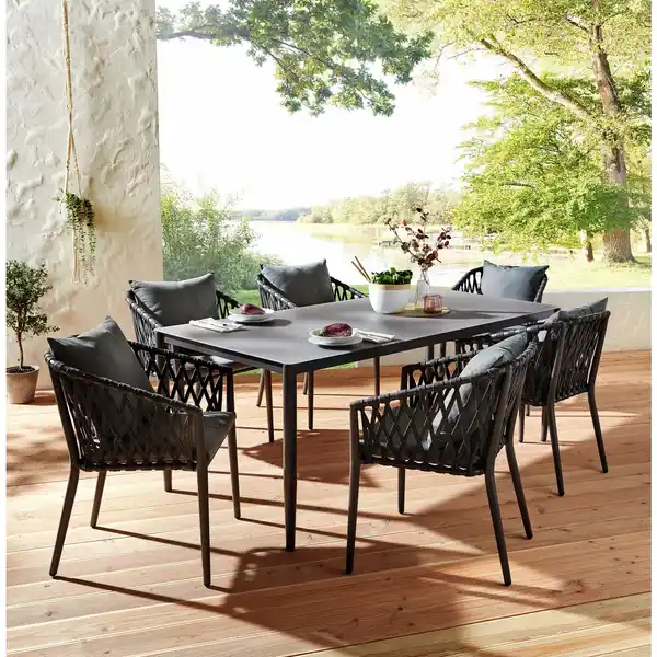 Bild 3 von CASAYA Dining-Tisch, anthrazit, BxL: 90 x 180 cm