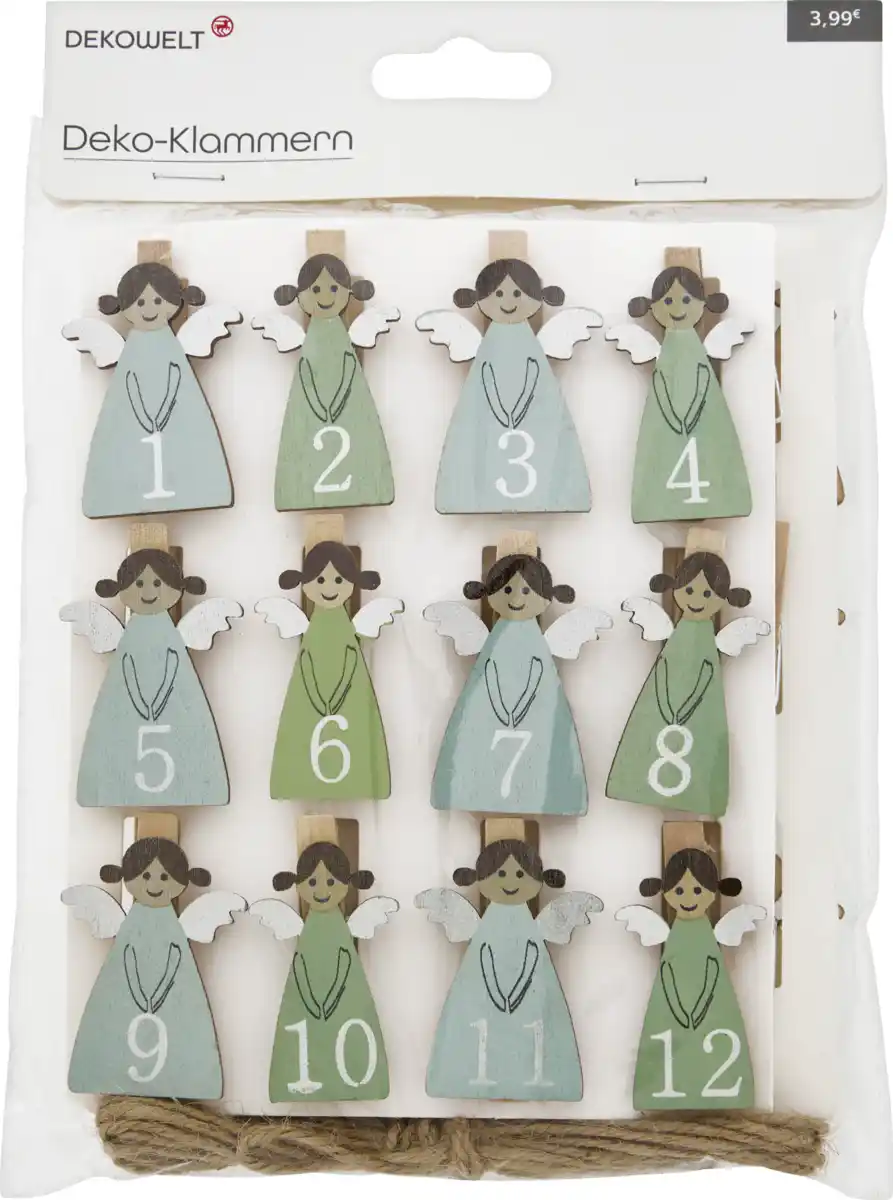 Bild 2 von DEKOWELT ADVENTSKALENDER-KLAMMERN