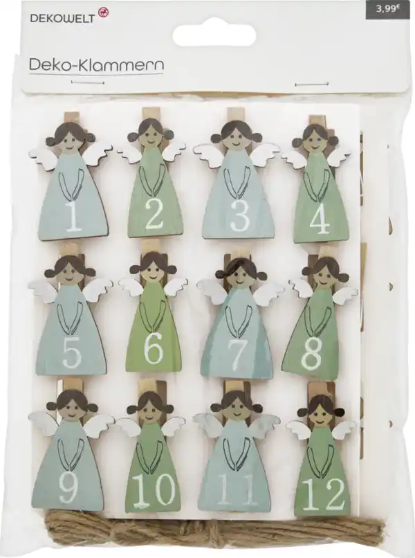 Bild 2 von DEKOWELT ADVENTSKALENDER-KLAMMERN