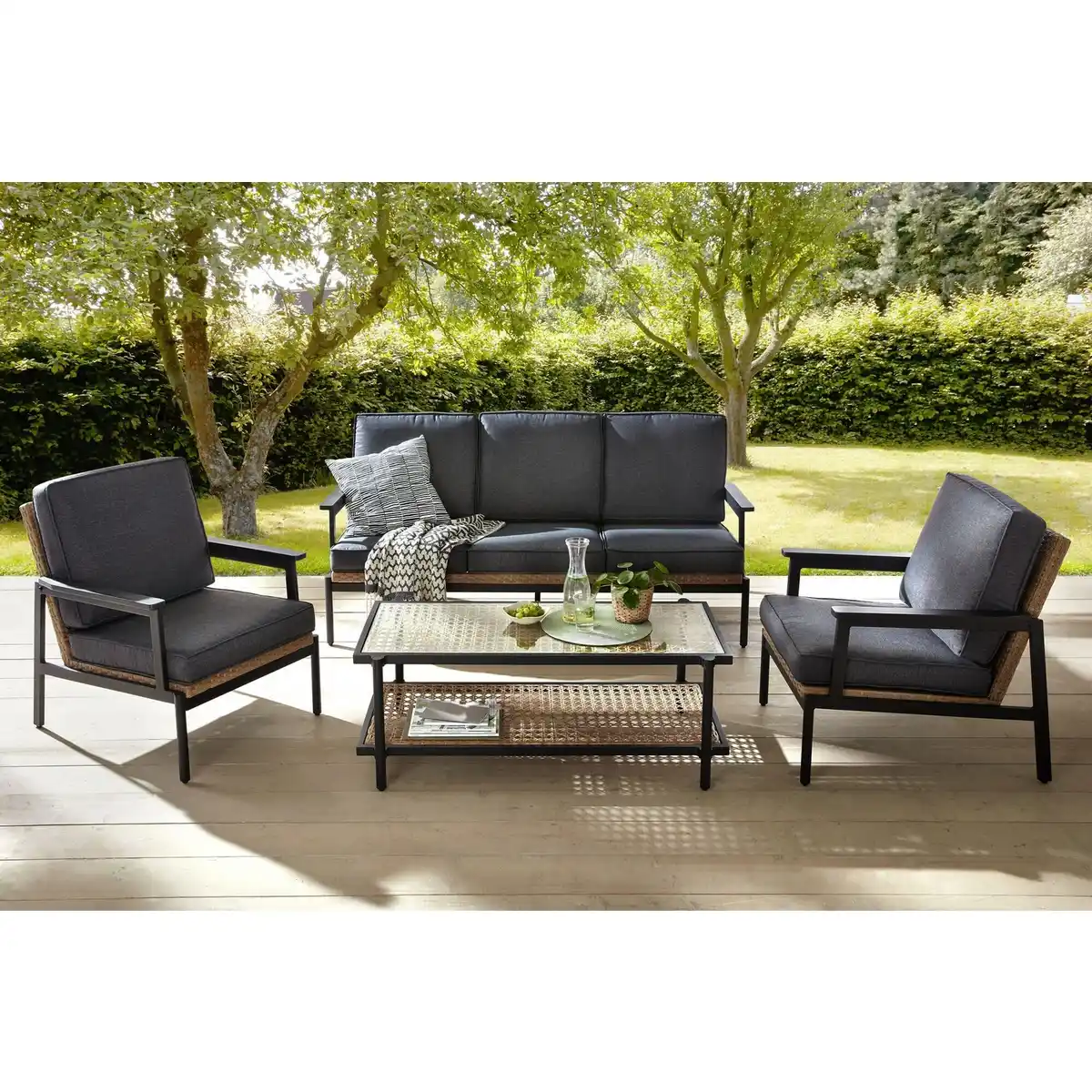 Bild 1 von CASAYA Loungeset »Pelada «, 4 Sitzplätze, Aluminium/Kunststoff, anthrazit