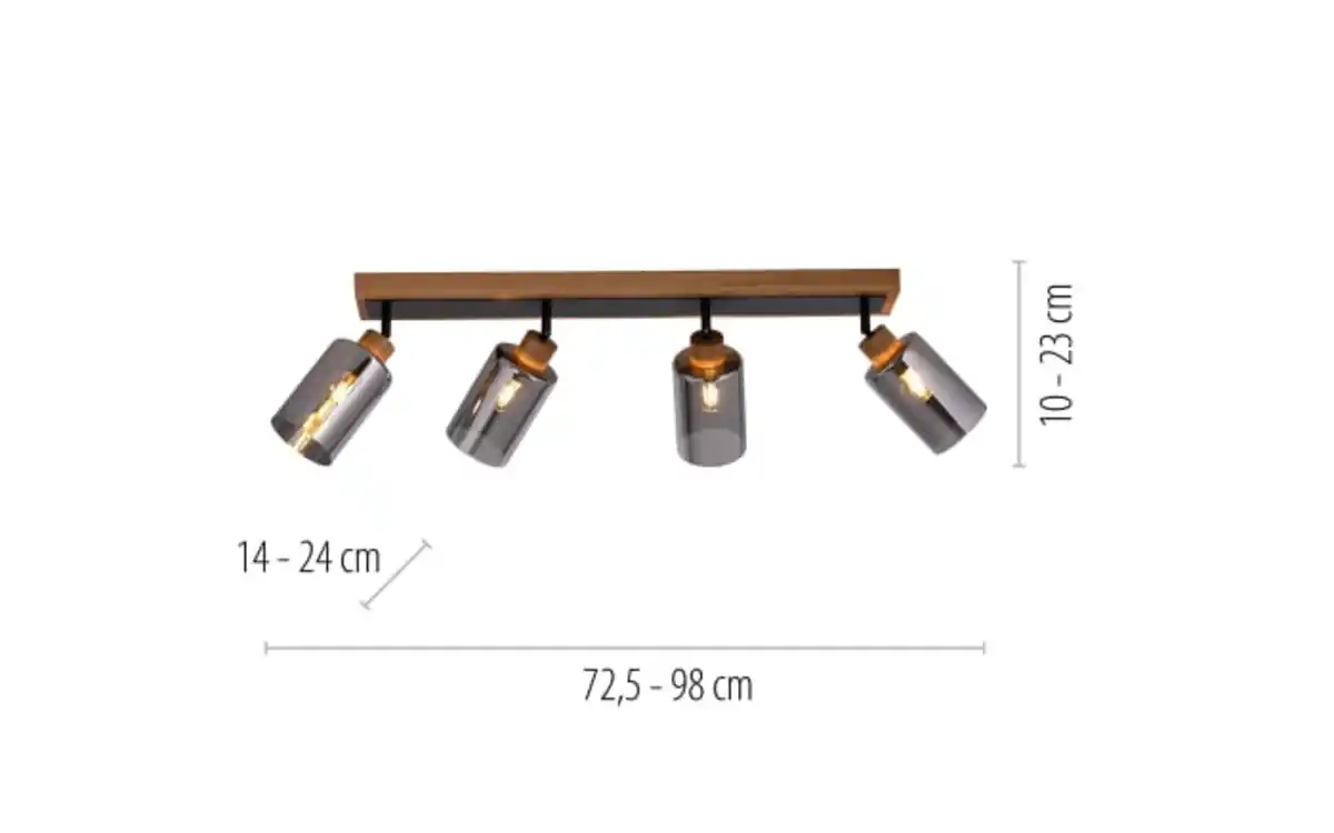 Bild 2 von Deckenleuchte Monika, holz, 4-flammig