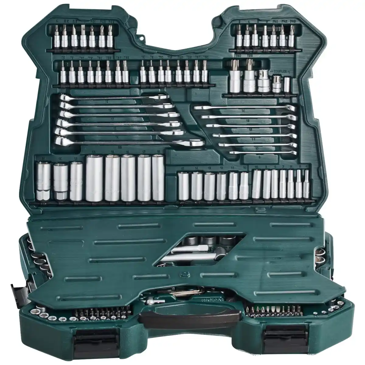 Bild 2 von BRÜDER MANNESMANN Werkzeugkoffer »Green Line«, 215-teilig, Schlüsselgröße: 6,3 - 32 mm