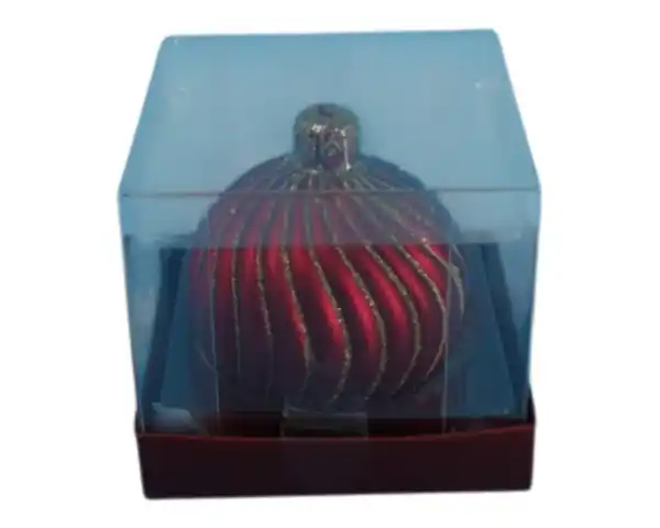 Bild 1 von Kugelkerze novooo rot Glitter