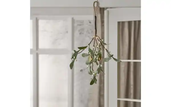 Bild 2 von Mistelzweig mit Beleuchtung, hellgrün, 35 cm