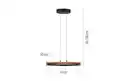 Bild 2 von LED-Pendelleuchte Mondo Famera, holz/schwarz, 1-flammig, inkl. CCT und Fernbedienung