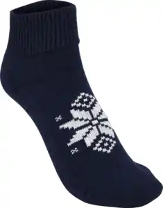 IDEENWELT Wintersöckchen mit Wolle dunkelblau Gr. 39/42