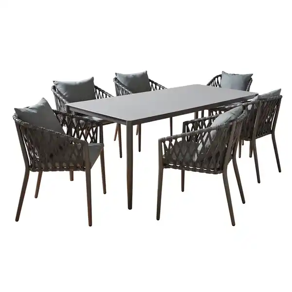 Bild 2 von CASAYA Dining-Tisch, anthrazit, BxL: 90 x 180 cm