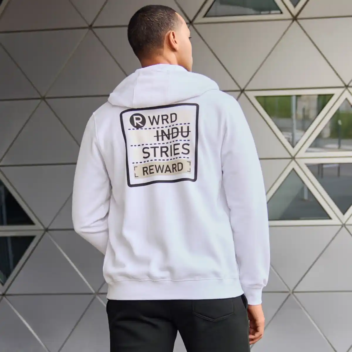 Bild 4 von Herren-Hoodie-Jacke mit Front- und Rückenaufdruck