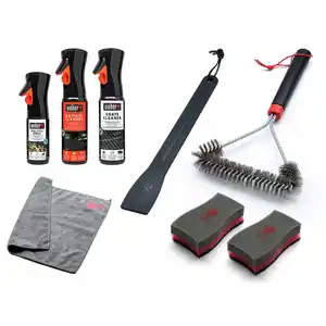 WEBER Reinigungs-Set, BxL: 18,2 cm x 25,2 cm, Edelstahl & Kunststoff