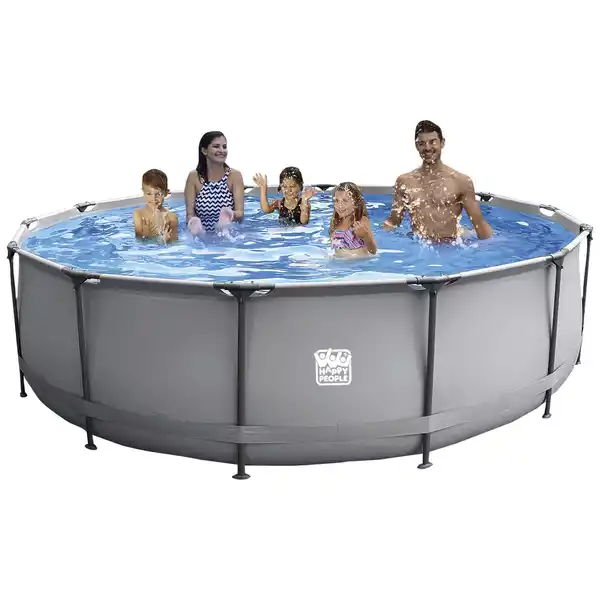 Bild 2 von HAPPY PEOPLE Rundpool, grau, ØxH: 457 x 106 cm
