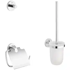 GROHE Bad-Accessoire-Set »essentials«, Metall/Glas, chromfarben