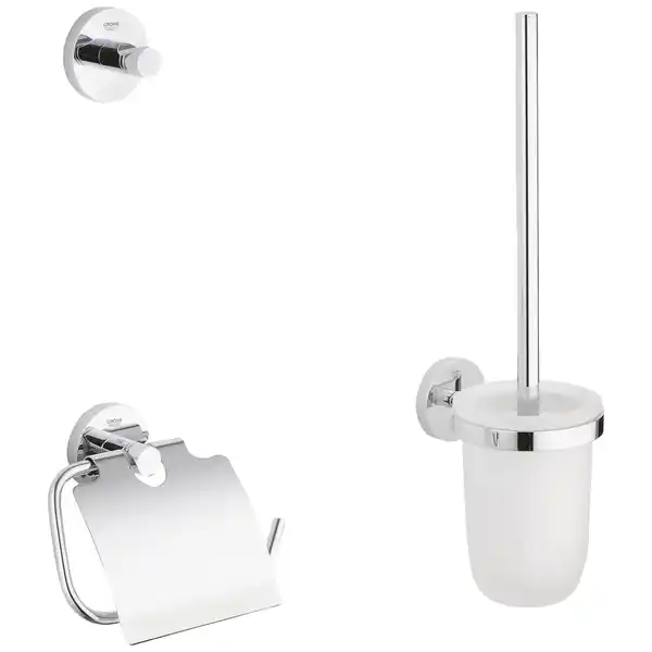 Bild 1 von GROHE Bad-Accessoire-Set »essentials«, Metall/Glas, chromfarben