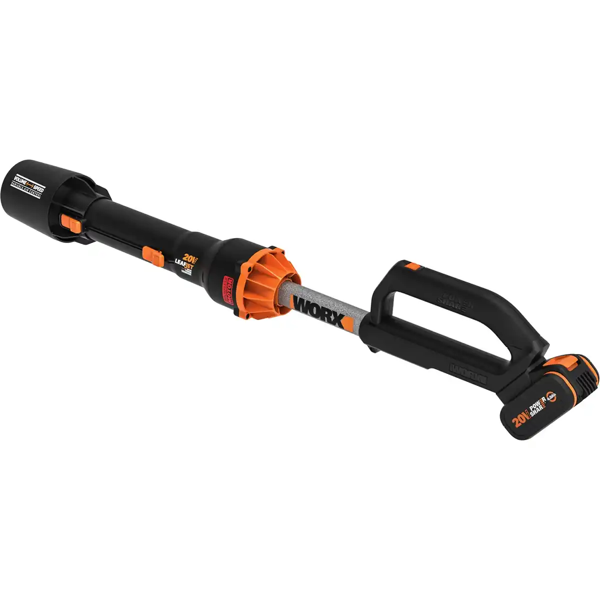 Bild 1 von WORX Akku-Laubbläser »PowerShare«, schwarz-orange, max. Blasgeschwindigkeit: 209 km/h
