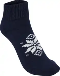 IDEENWELT Wintersöckchen mit Wolle dunkelblau Gr. 35/38