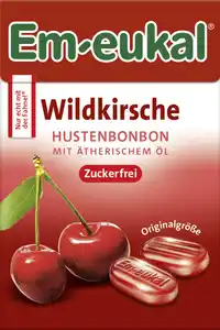 Em-eukal Hustenbonbons Wildkirsche Box, 50 g