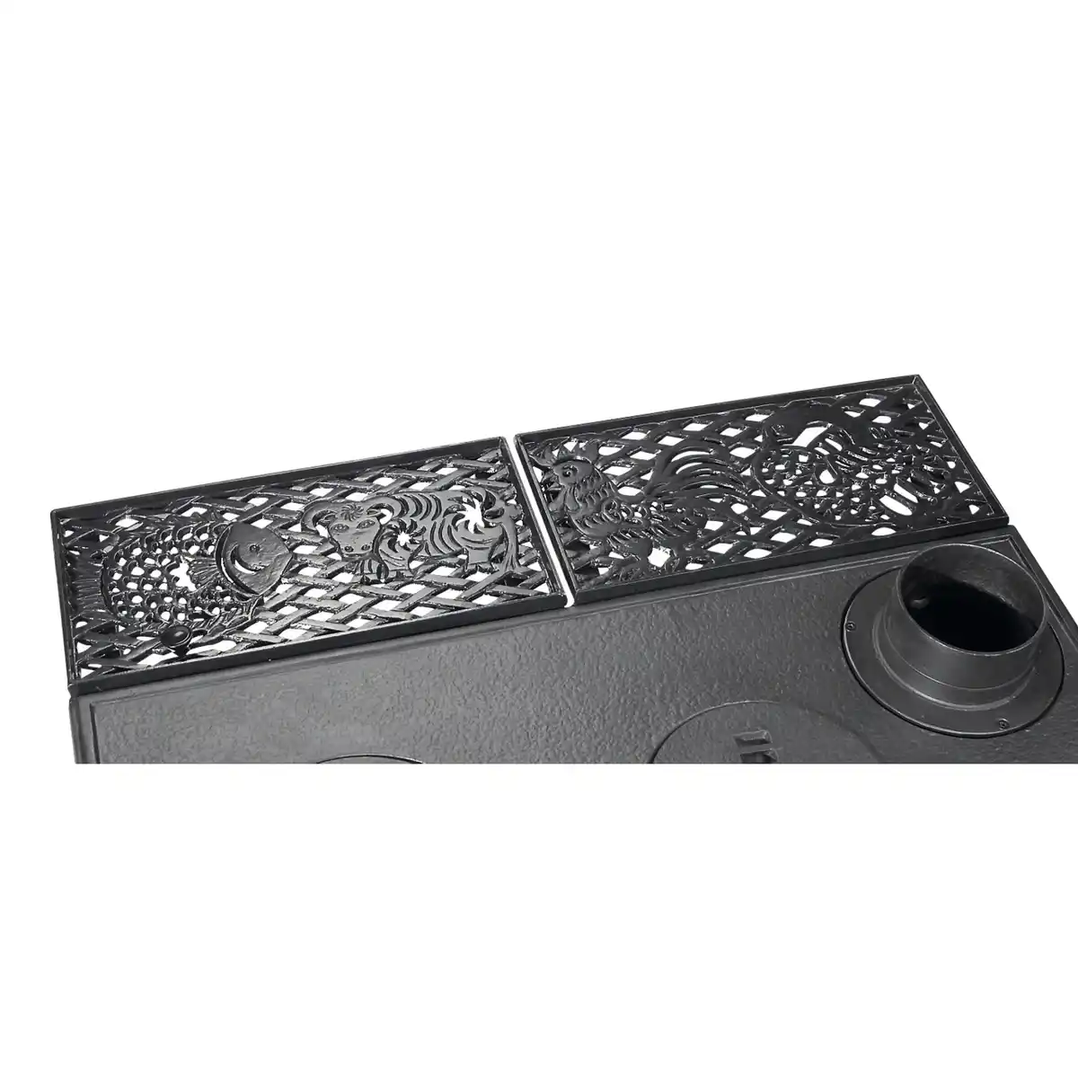 Bild 4 von GLOBEFIRE Holzherd »Titan«, schwarz, Gusseisen, 7 kW, Dauerbrand geeignet