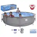 Bild 1 von Rundpool, grau, ØxH: 360 x 76 cm