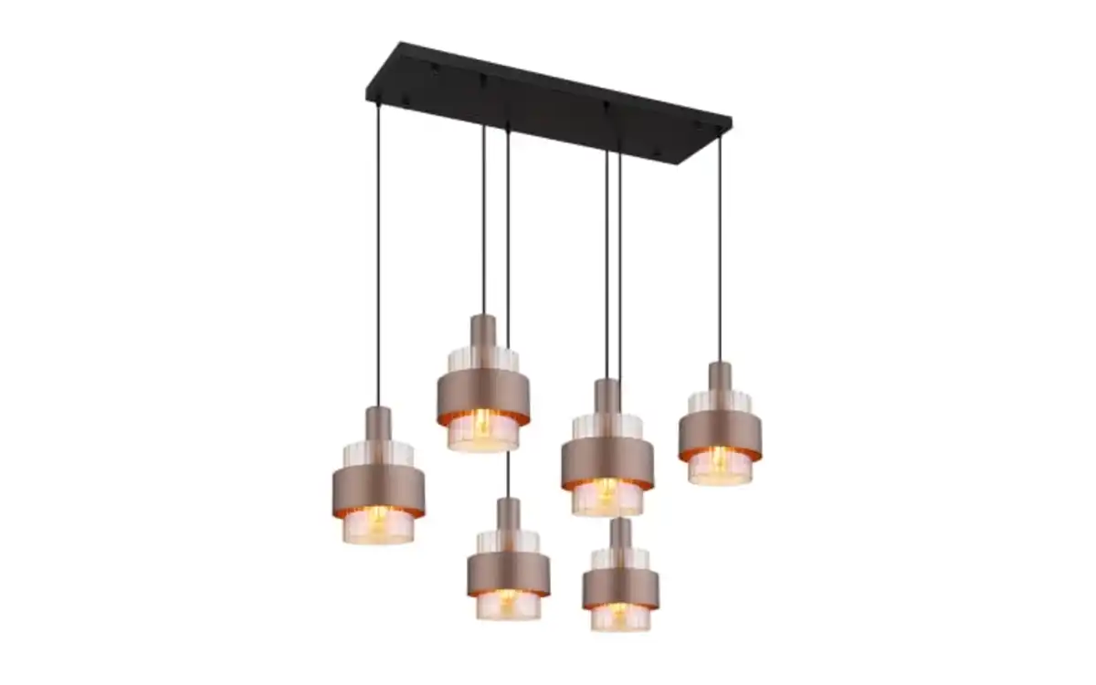 Bild 2 von Pendelleuchte Milley, schwarz/bronze, 6-flammig