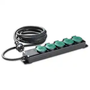Powertec Electric 5-fach Gartensteckdosenleiste