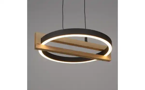 Bild 3 von LED-Pendelleuchte Mondo Famera, holz/schwarz, 3-flammig, inkl. CCT und Fernbedienung