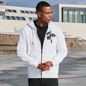 Herren-Hoodie-Jacke mit Front- und Rückenaufdruck