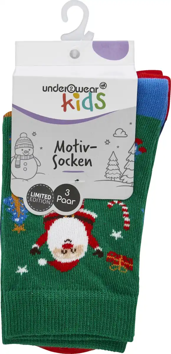 Bild 1 von under2wear kids 3er Pack Weihnachten Gr. 31/34