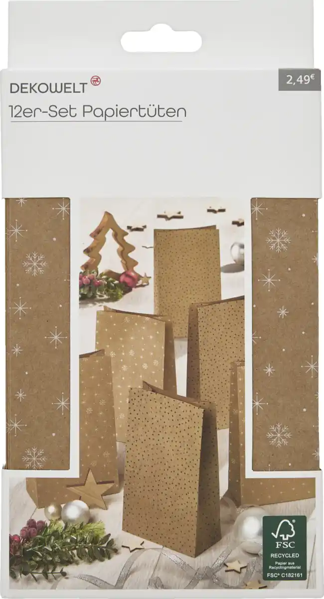Bild 3 von DEKOWELT 12er Set LFGB Tüten Xmas