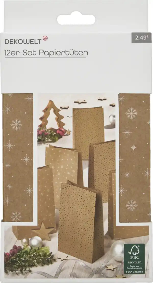 Bild 3 von DEKOWELT 12er Set LFGB Tüten Xmas