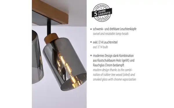 Bild 4 von Deckenleuchte Monika, holz, 2-flammig