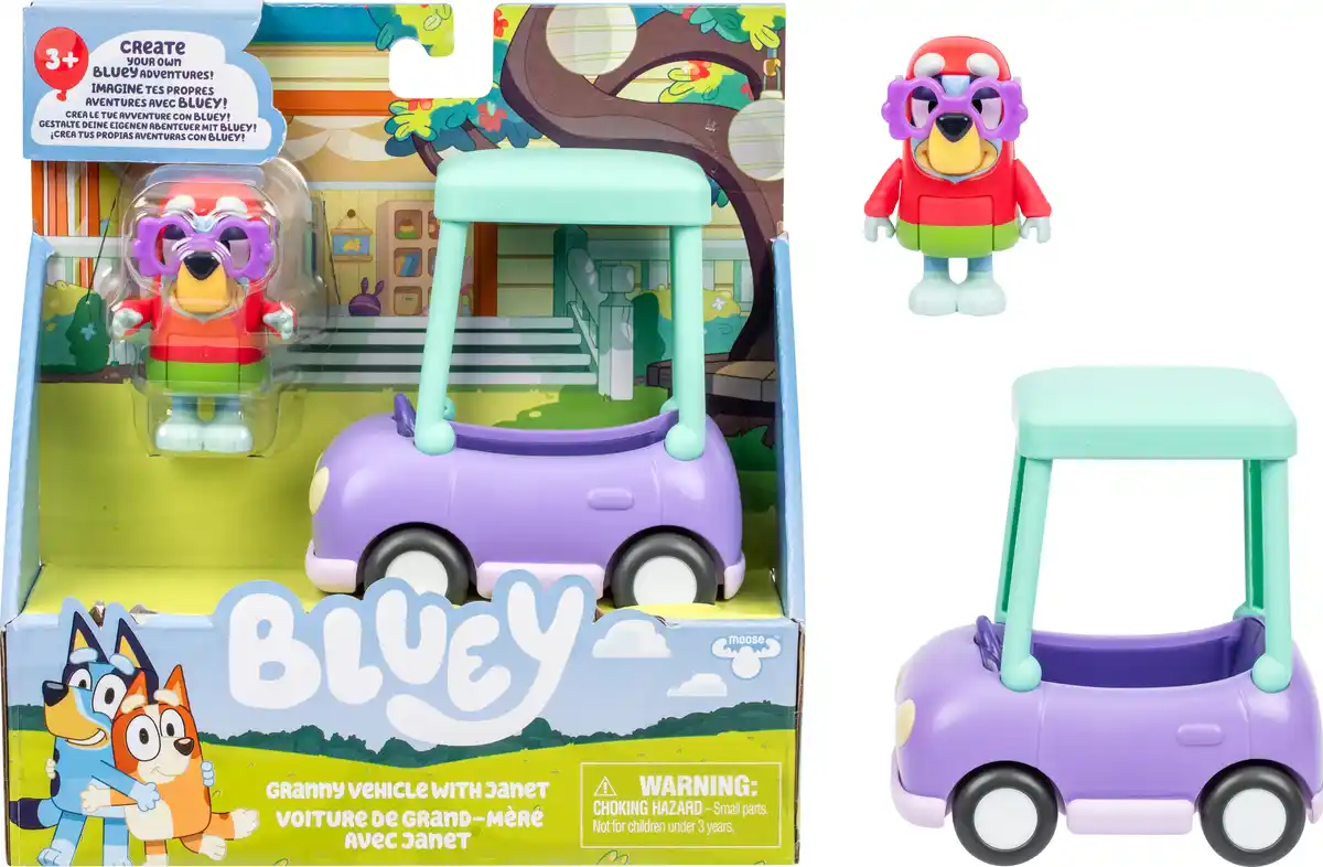 Bild 3 von Moose Bluey Fahrzeug + Spielfigur Set