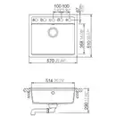 Bild 2 von SCHOCK Küchenspüle, Nemo N-100 Onyx, Granit | Komposit | Quarz, 57 x 51