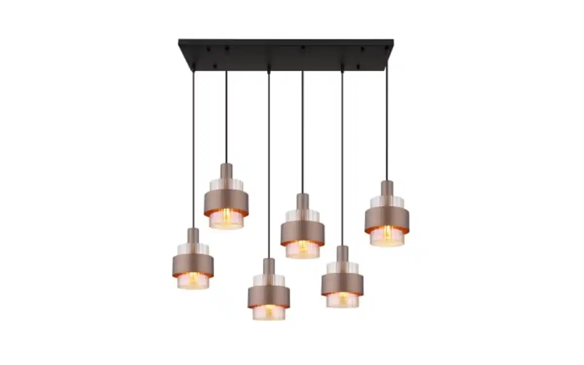 Bild 3 von Pendelleuchte Milley, schwarz/bronze, 6-flammig