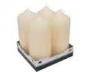 Bild 1 von Stumpenkerzen 4er 110x58mm, champagner