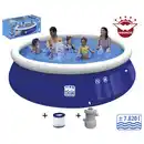 Bild 1 von HAPPY PEOPLE Rundpool, blau, ØxH: 420 x 84 cm