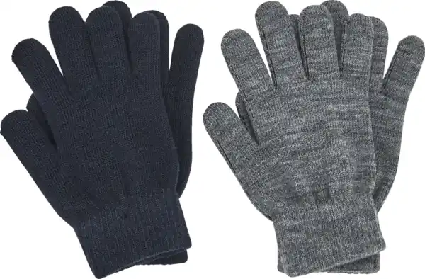 Bild 2 von under2wear kids 2er Pack Strick Handschuhe onesize blau/grau
