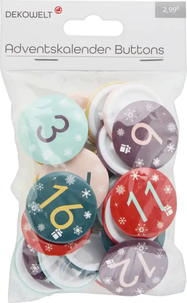 Bild 2 von DEKOWELT Adventskalender Buttons