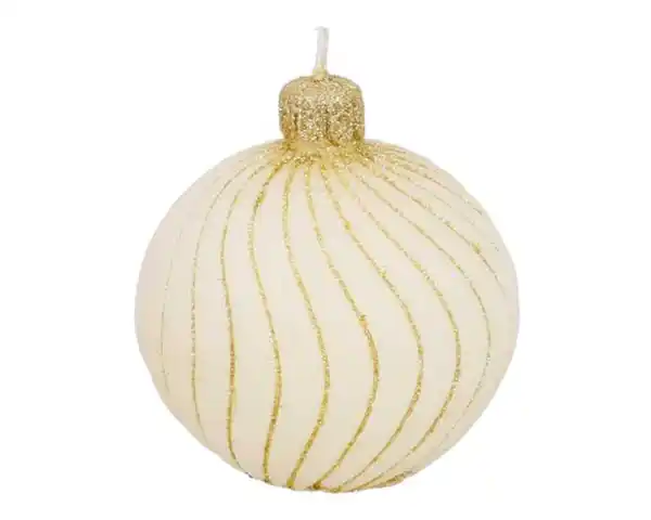 Bild 1 von Stumpenkerze novooo, weiß Glitter