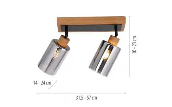 Bild 2 von Deckenleuchte Monika, holz, 2-flammig