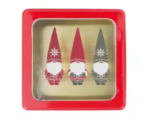 Keksdose eckig mit Fenster, 17,5cm