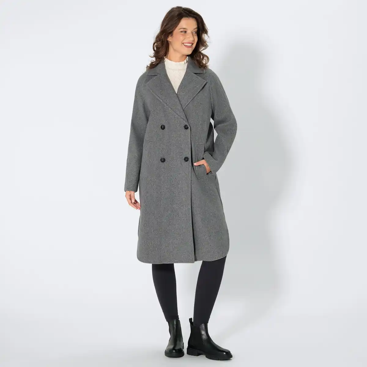 Bild 1 von Damen-Mantel mit Knopfleiste
