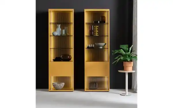 Bild 4 von Schöner Wohnen Kollektion - Vitrine Amaya, curry, inkl. Push to Open Funktion