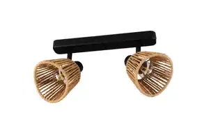 Deckenleuchte Keelby, schwarz/papier