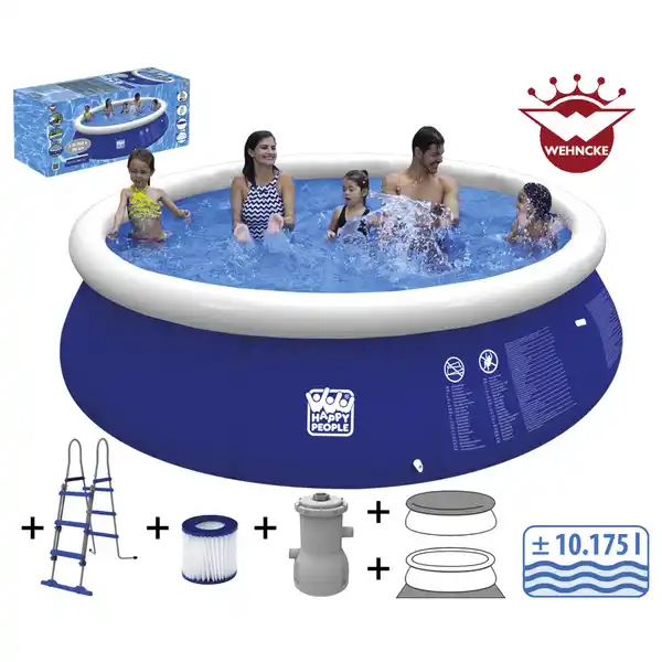 Bild 1 von HAPPY PEOPLE Rundpool, blau, ØxH: 450 x 90 cm